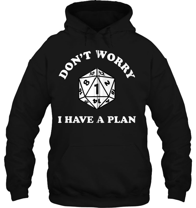 Don't Worry I Have A Plan Nerdy Rpg Gamer Gift D20 Dice Fail Zip Mugs