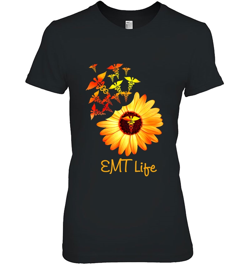 Emt Life Sunflower Tshirt Cute Nurse Gifts Hoodie