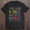 I Am Her Voice She Is My Heart Support Autism Awareness Tees Tee