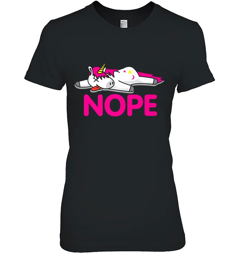 Lazy Nope Unicorn Shirt Funny Pegasus Fans Hoodie