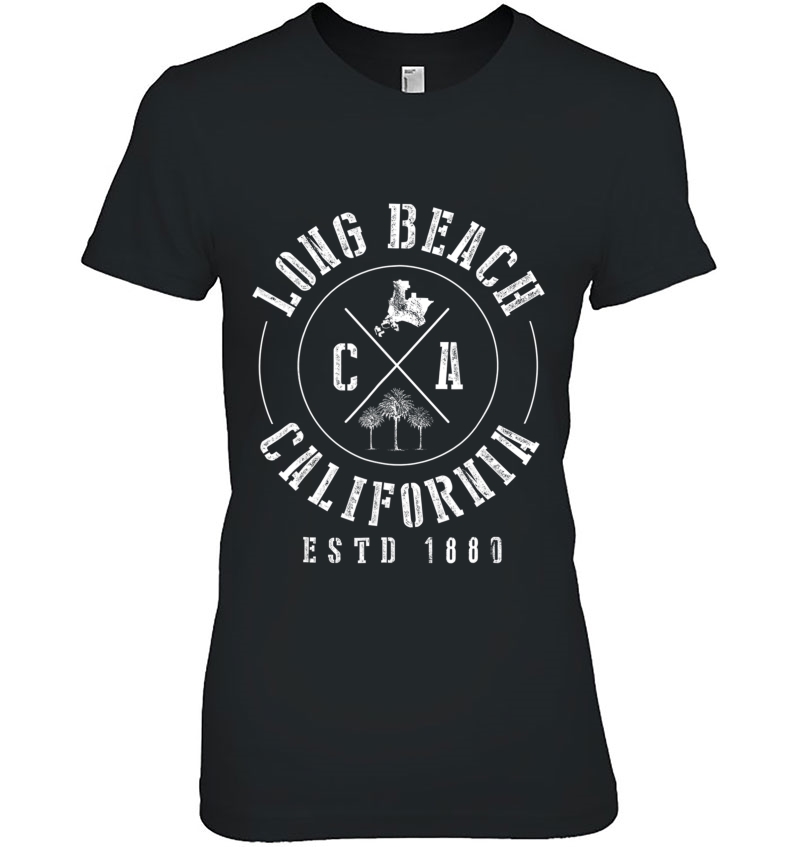 Long Beach California Ca Surf Ladies Tee