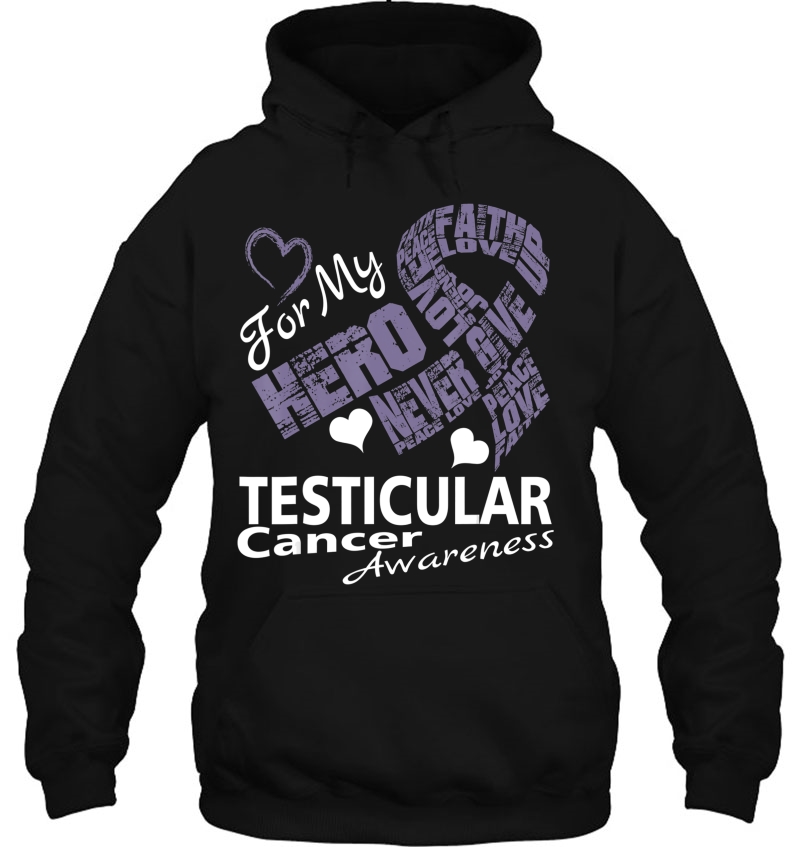 Love For My Hero, Testicular Cancer Awareness Ribbon Mugs