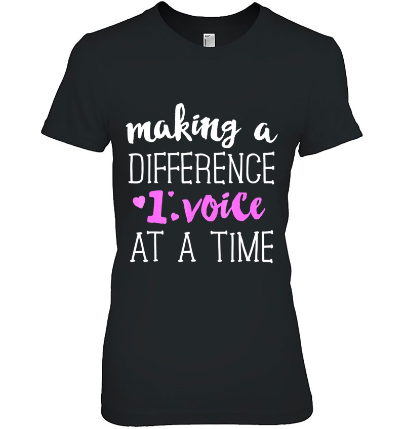 Make A Difference 1 Voice At A Time Slp Teacher Hoodie