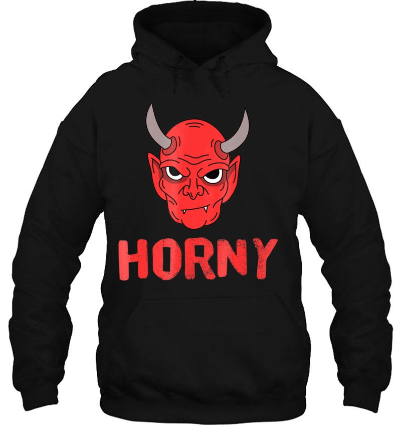 Mens Devil Horns Horny Funny Hell Horror Adult Guys Mugs