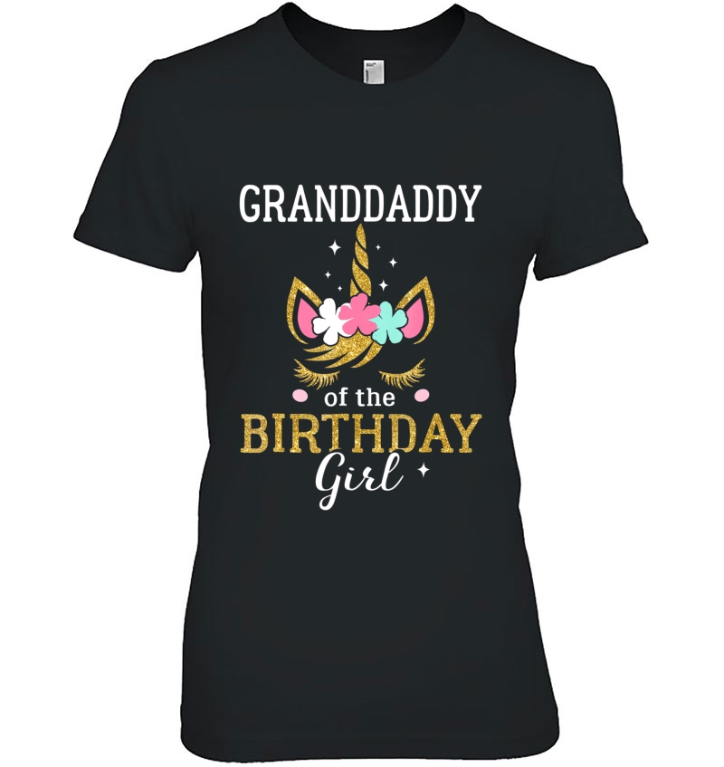 Mens Granddaddy Of The Birthday Girl Unicorn Hoodie