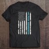 Pcos Awareness Month Teal Ribbon American Flag Tee Tee