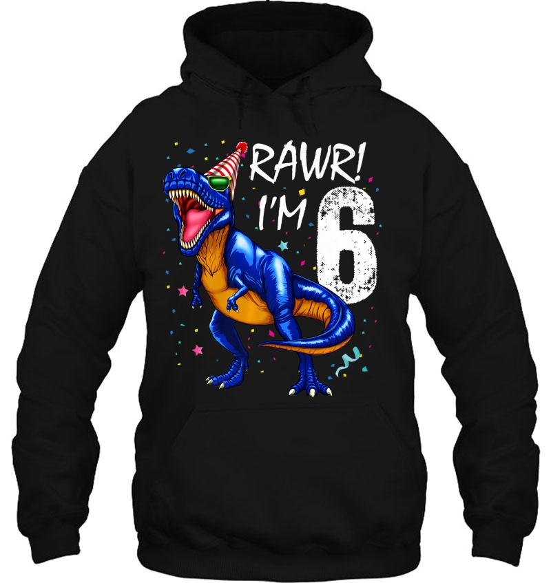 Rawr I'm 6 6Th Birthday Dinosaur Shirt Boys Dinosaur Gift Premium Mugs