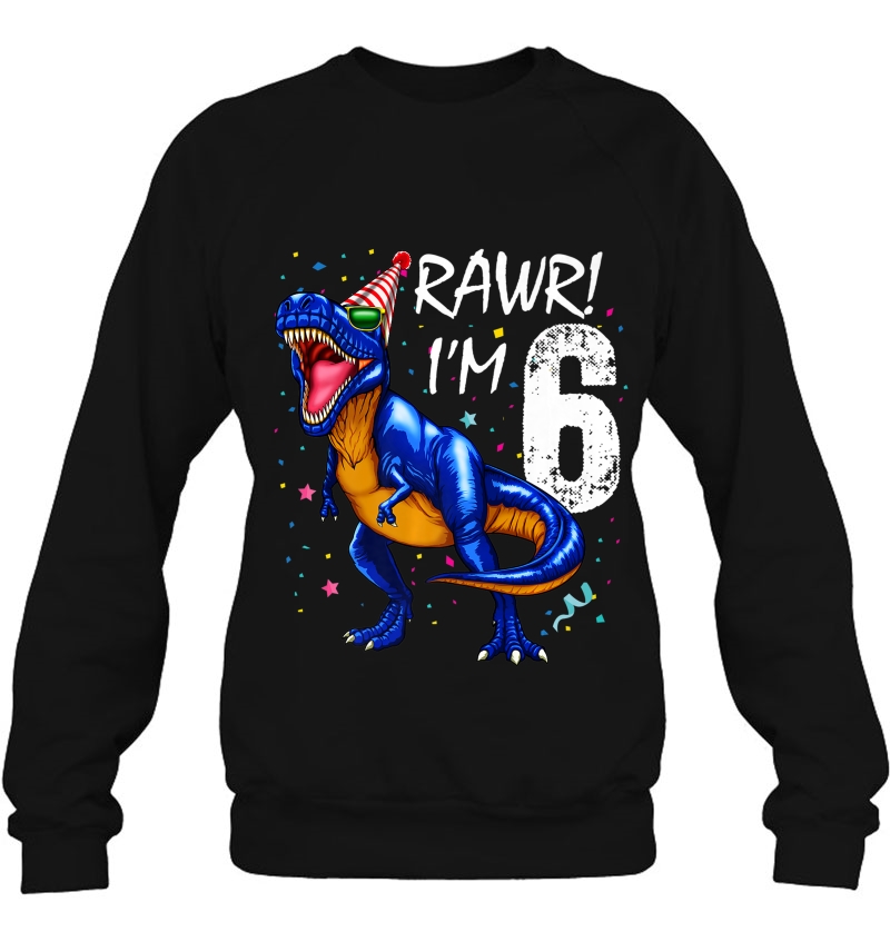 Rawr I'm 6 6Th Birthday Dinosaur Shirt Boys Dinosaur Gift Premium Mugs