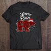 Red Plaid Little Sister Bear Matching Buffalo Pajama Tee