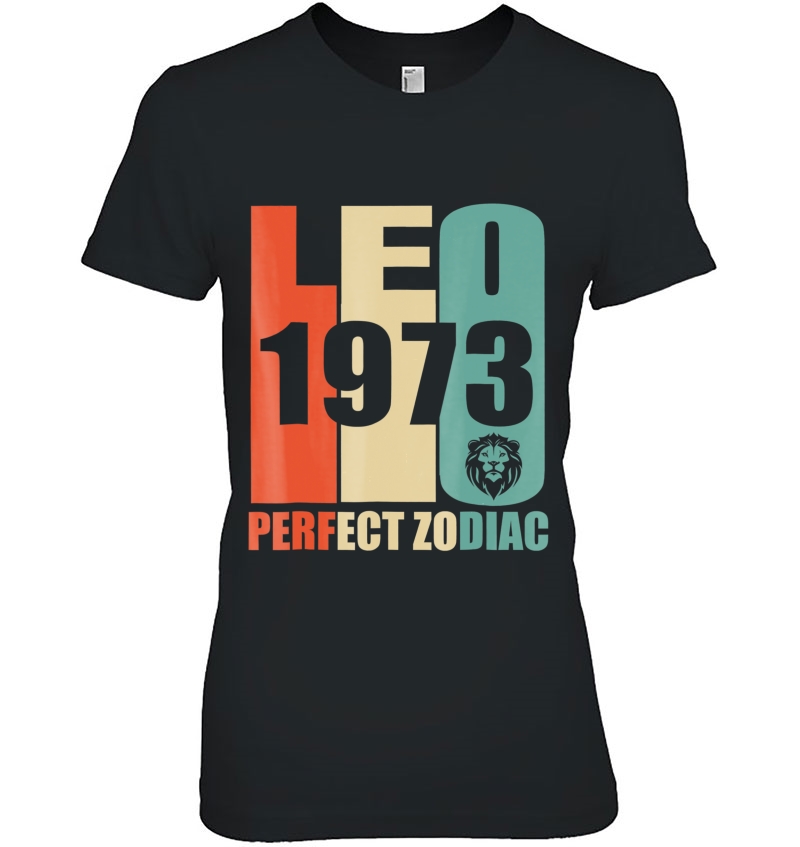 Retro Leo 1973 45 Yrs Old Bday 45Th Birthday Hoodie