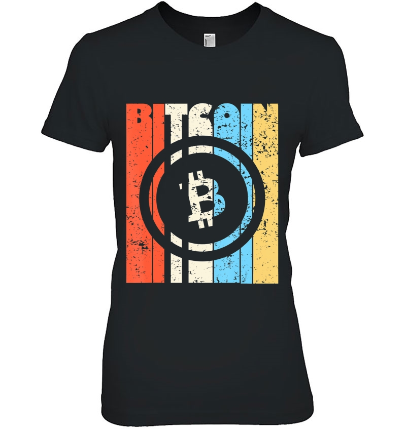 Retro Vintage Distressed Bitcoin Cryptocurrency Trader Hoodie