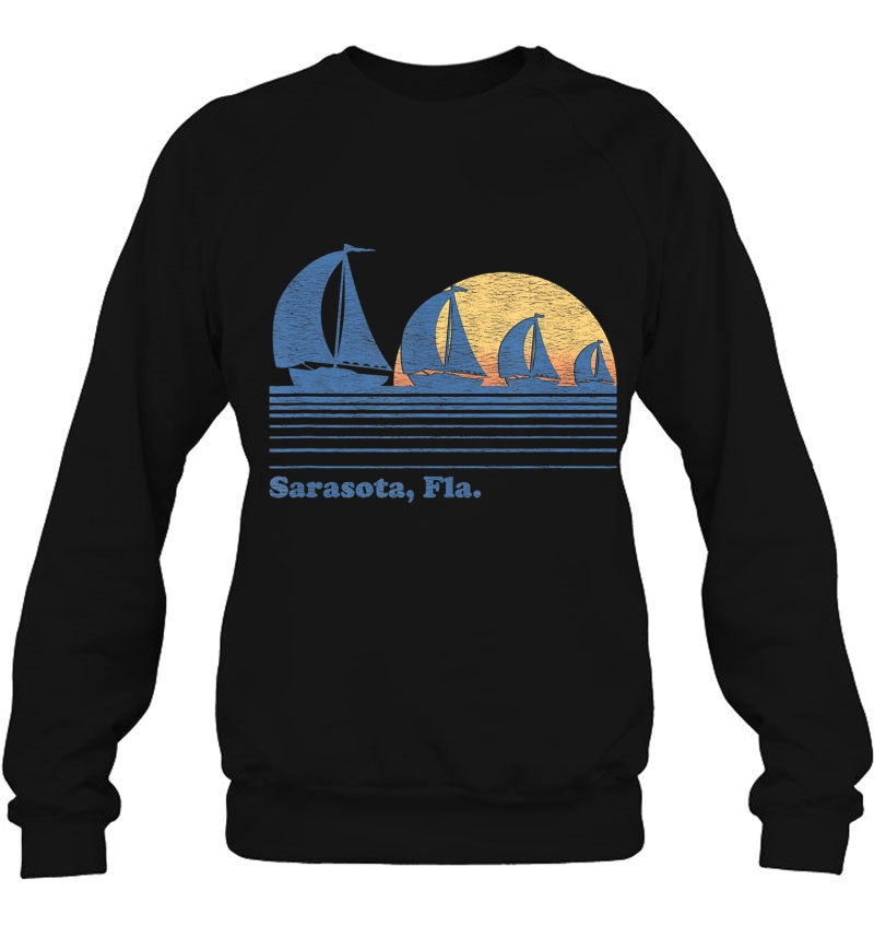 Sarasota Fl Sailboat Vintage 80S Sunset Tee Mugs