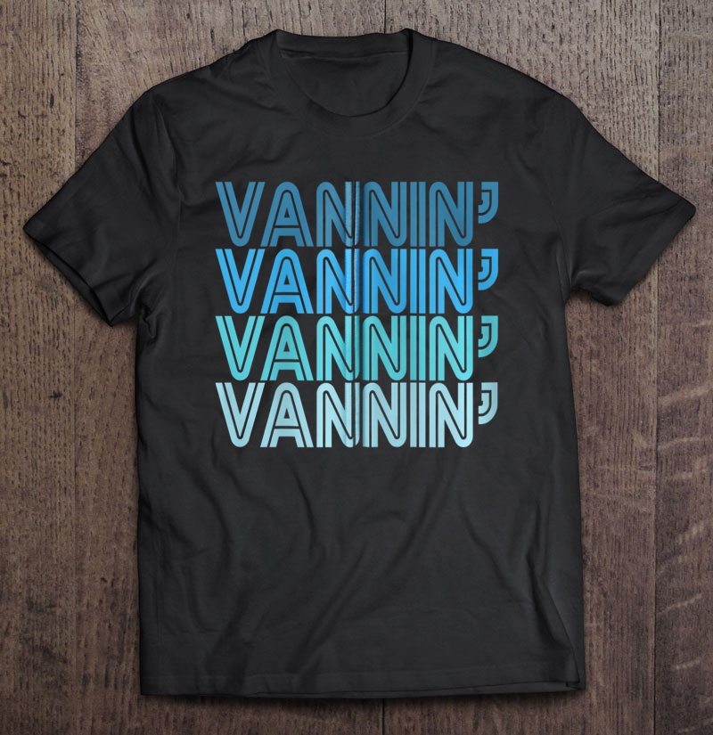 Vannin Retro Blue Vanner Vanning Nation Van Lifestyle Zip Shirt