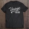 Vintage Made In 1938 80Th Birthday Gift Tee