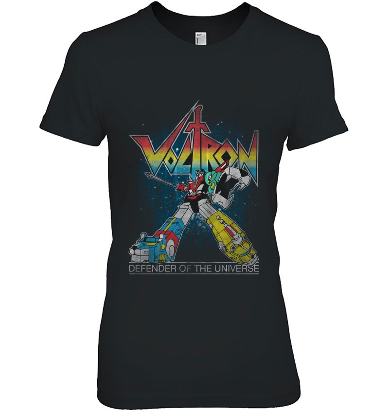 Voltron Retro Defender Rainbow Tee Hoodie