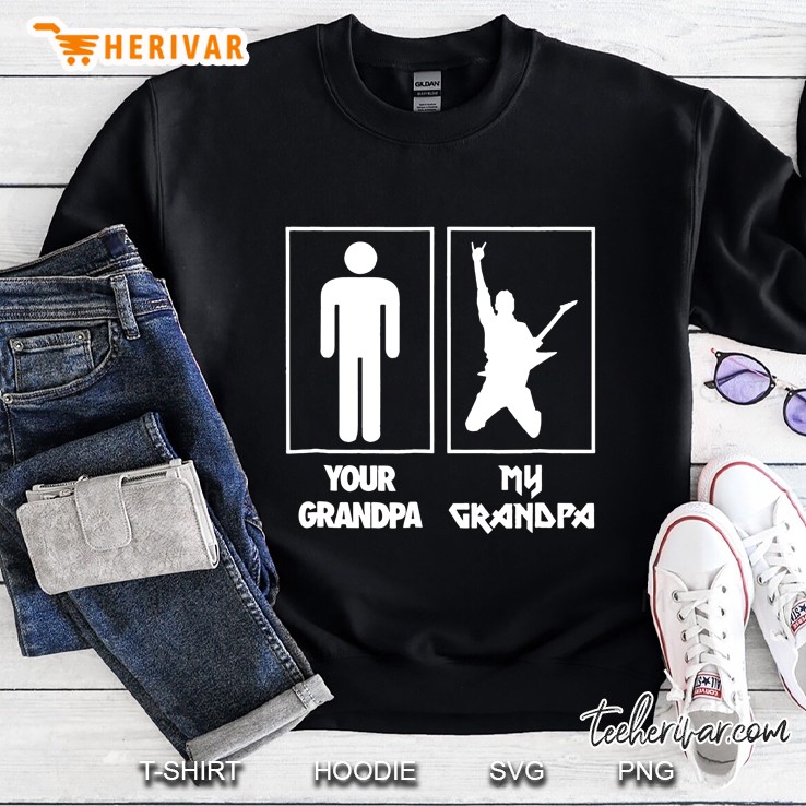 Your Grandpa My Grandpa Guitar Rock N Roll Band Sweatshirt