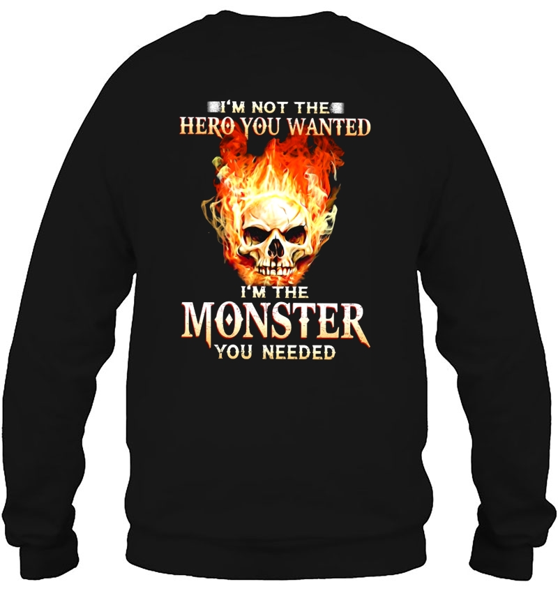 I'm Not The Hero You Wanted I'm The Monster You Needed Fire Skull Version Mugs