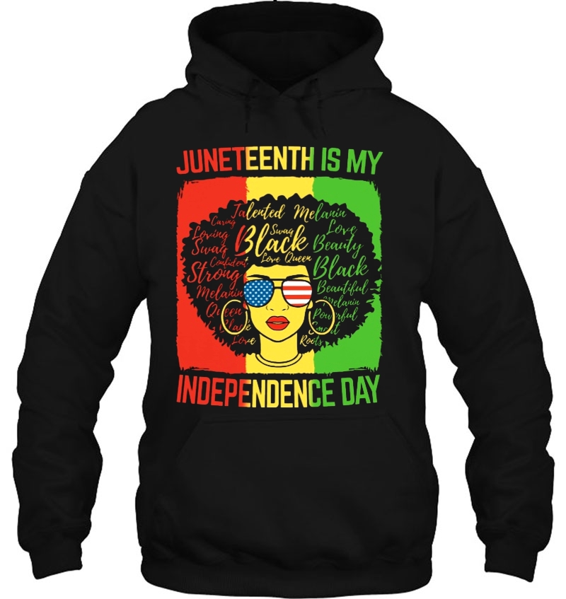 Juneteenth Is My Independence Day Afro Woman Version Mugs