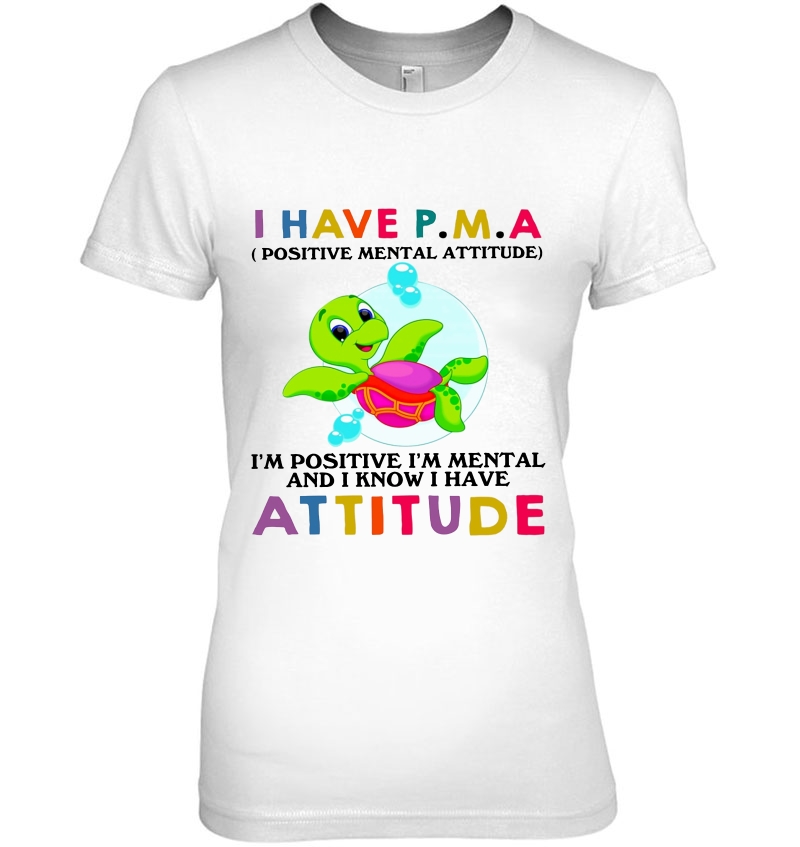 I Have P.M.A Positive Mental Attitude Turtle Version Hoodie