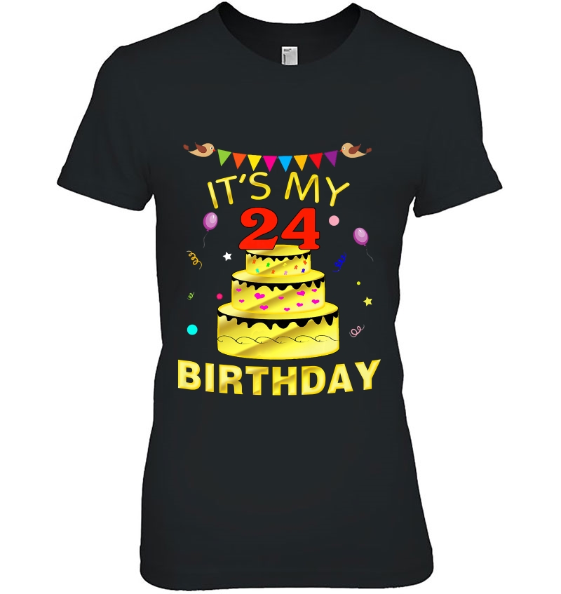 24 Years Old Golden It's My 24Th Birthday Decorations Shirt Hoodie