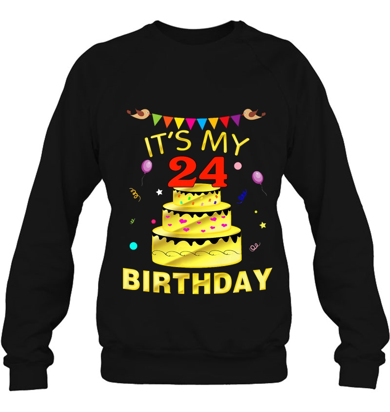 24 Years Old Golden It's My 24Th Birthday Decorations Shirt Mugs