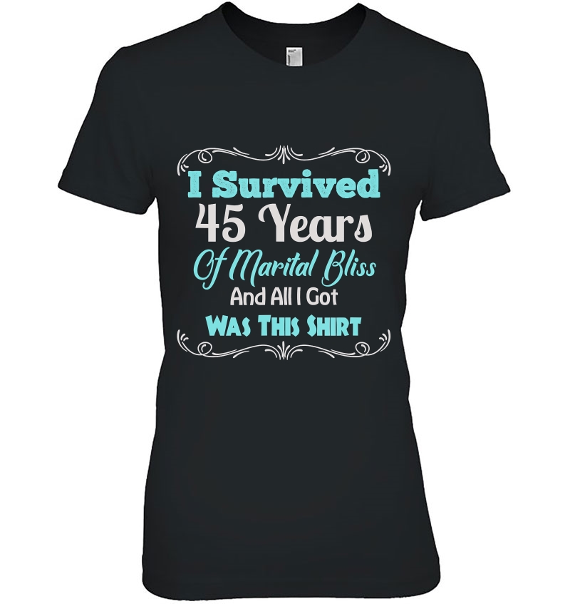 45Th Wedding Anniversary Gift Spouse Marriage Husband Wife Hoodie