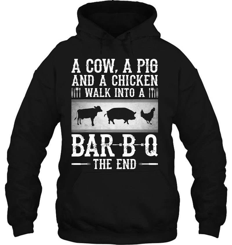 A Cow, A Pig And A Chicken Walk Into A Bar B Q The End - Bbq Mugs