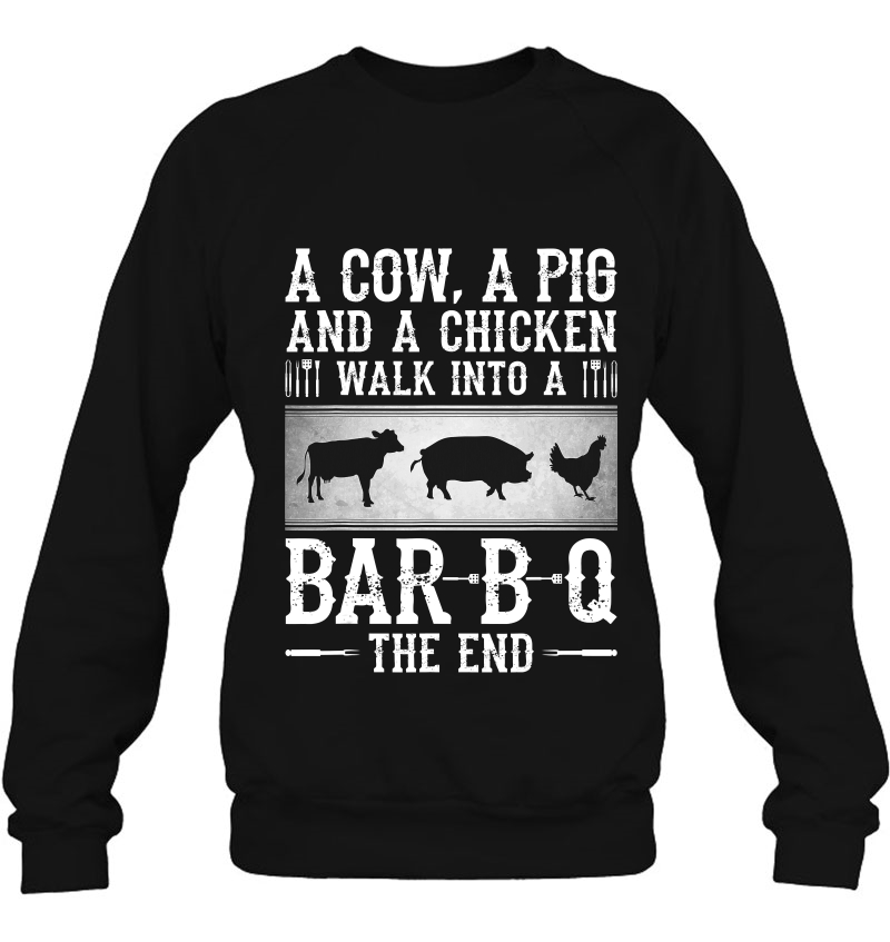 A Cow, A Pig And A Chicken Walk Into A Bar B Q The End - Bbq Mugs