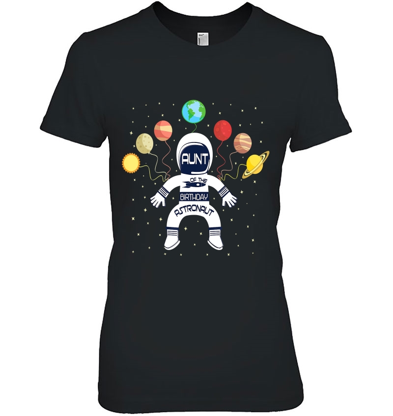 Aunt Of The Birthday Astronaut Boy And Girl Space Theme Hoodie