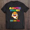 Auntie Shark Gift Cute Baby Shark Design Family Set Women Tee