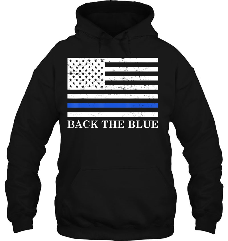 Back The Blue American Flag Thin Blue Line Police Support Mugs