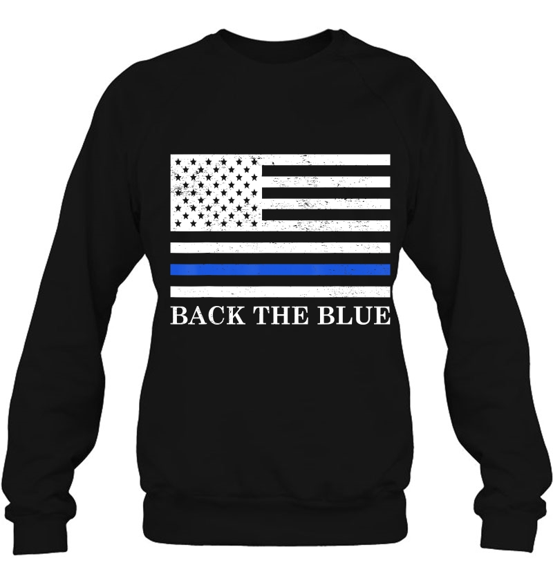 Back The Blue American Flag Thin Blue Line Police Support Mugs