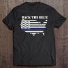 Back The Blue Thin Blue Line American Flag Police Support Tee