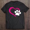 Cute I Love My Dog Puppy Cat Paw Heart Tee