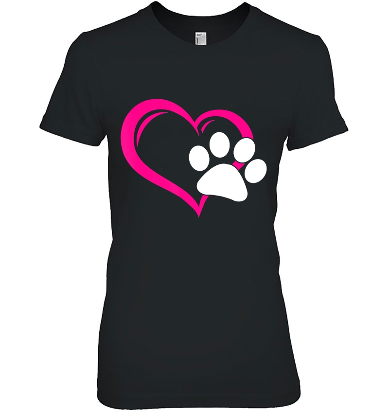 Cute I Love My Dog Puppy Cat Paw Heart Hoodie