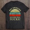 Day Drinking Because 2020 Sucks Funny Vintage Retro Tee