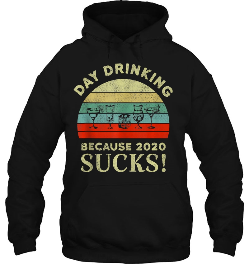 Day Drinking Because 2020 Sucks Funny Vintage Retro Mugs