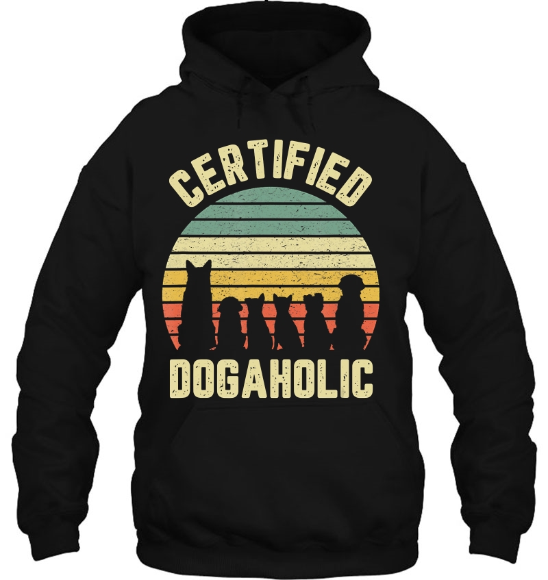 Dogaholic Tshirt Funny Shirt Gift For Dog Lovers Retro Mugs