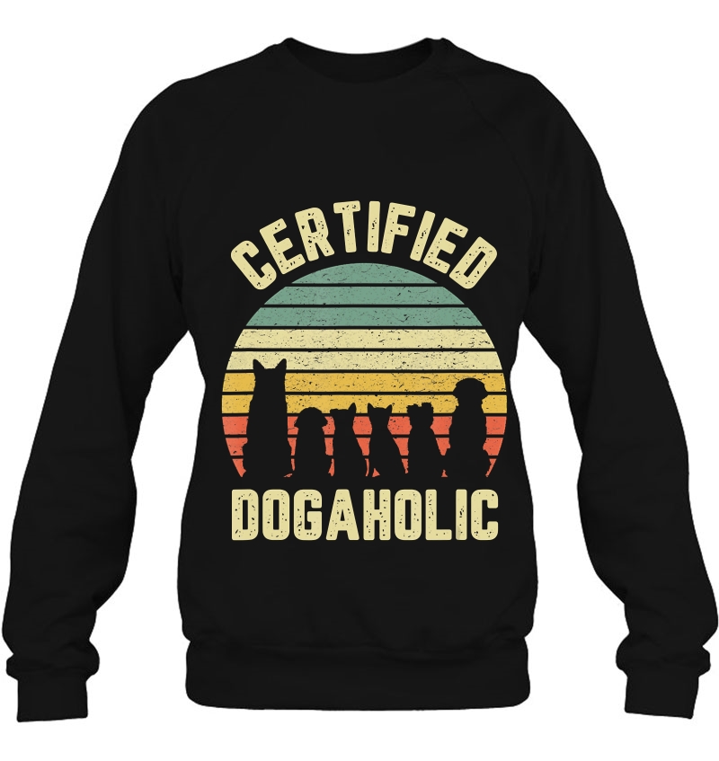 Dogaholic Tshirt Funny Shirt Gift For Dog Lovers Retro Mugs