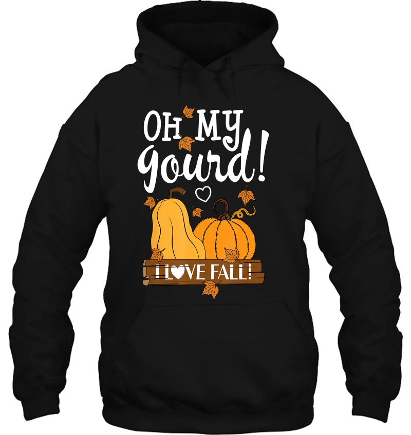 Fall Leaves Pumpkin Lovers Oh My Gourd I Love Fall Season Hoodie
