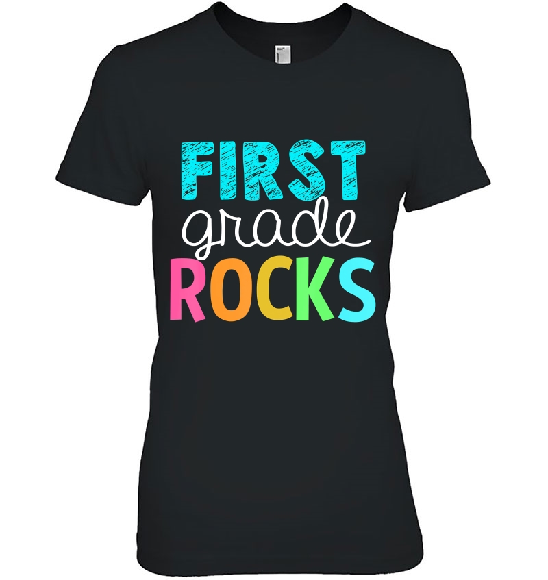 First Grade Rocks - School Back To School Teacher Student Ladies Tee