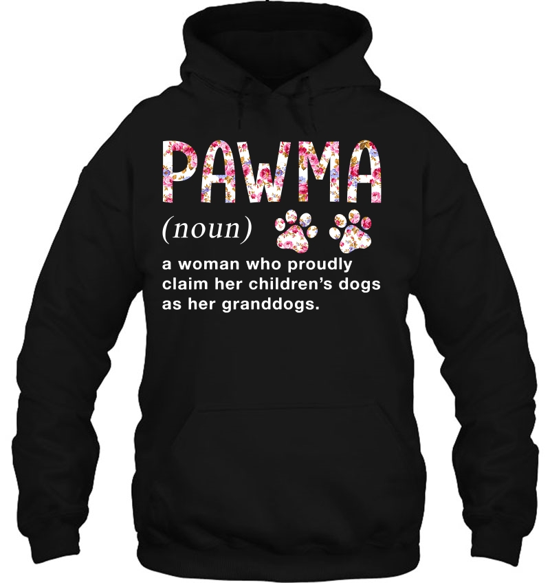 Floral Art Pawma Noun Definition Mama Grandma Dog Lovers Mugs