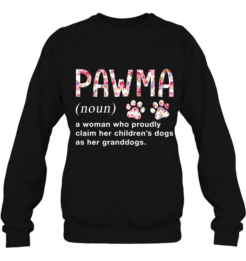 Floral Art Pawma Noun Definition Mama Grandma Dog Lovers Mugs