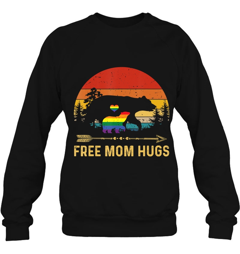 Free Mom Hugs Lgbt Pride Mama Bear Retro Mugs