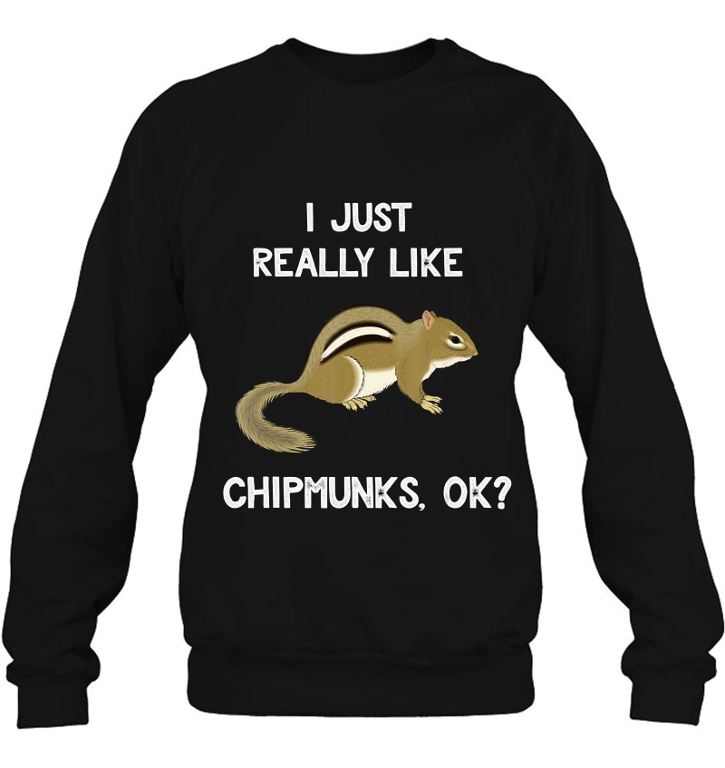 Chipmunk I Just Really Like Shirts For Kids Sweatshirt