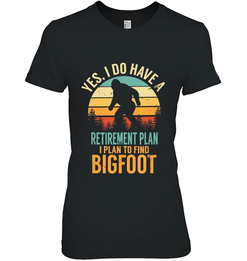 Retirement Bigfoot Vintage Retro Style Hoodie