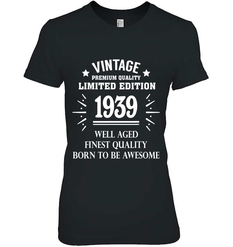 Vintage 1939 80Th Years Old 80 Birthday Gift Hoodie