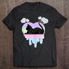 Goth Black Cat, Pastel Dripping Heart Tee