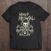 Heavy Metal Headbanger Gift Drummer Cat Playing Drum Meowtal Tee