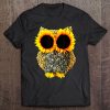 Hippie Owl Sunflower Retro Eyes Funny Gift Tee